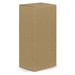 A plain brown cardboard box with a rectangular shape and a flat top. A plain brown cardboard box with a rectangular shape and a flat top.