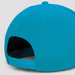 A bright turquoise flat peak cap with an adjustable strap at the back and a textured finish. A bright turquoise flat peak cap with an adjustable strap at the back and a textured finish.