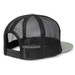A black and grey Jackson Flat Peak Trucker Cap featuring a mesh back and a flat brim. A black and grey Jackson Flat Peak Trucker Cap featuring a mesh back and a flat brim.