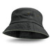 A black bucket hat with a coloured sandwich trim, featuring ventilation eyelets and a wide brim. A black bucket hat with a coloured sandwich trim, featuring ventilation eyelets and a wide brim.
