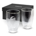 Double wall glass set of two, clear colour, presented in a black box with a logo. Double wall glass set of two, clear colour, presented in a black box with a logo.