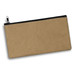 A kraft pencil case in a brown hue, featuring a black zip closure and a simple design. A kraft pencil case in a brown hue, featuring a black zip closure and a simple design.