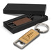 A drink bottle opener key ring featuring a wooden and metal design, presented in a black gift box. A drink bottle opener key ring featuring a wooden and metal design, presented in a black gift box.