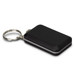 A black COB light key ring with a rectangular design and a metal keyring attachment. It has a sleek, minimalist appearance.