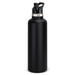 A drink bottle in matte black with a black lid, featuring a spout for easy pouring and a simple logo. A drink bottle in matte black with a black lid, featuring a spout for easy pouring and a simple logo.