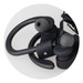Runner Bluetooth earbuds in black with a flexible design and silicone ear tips, featuring a logo on the casing. Runner Bluetooth earbuds in black with a flexible design and silicone ear tips, featuring a logo on the casing.