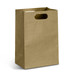 A large, brown die-cut paper bag with a simple top handle design and no visible branding. A large, brown die-cut paper bag with a simple top handle design and no visible branding.