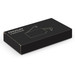 A black packaging box for the Faraday Power Bank, featuring a design with a logo and illustrations of charging cables. A black packaging box for the Faraday Power Bank, featuring a design with a logo and illustrations of charging cables.