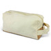 A beige toiletry bag with a cork base and a zip closure, featuring a side handle for easy carrying. A beige toiletry bag with a cork base and a zip closure, featuring a side handle for easy carrying.