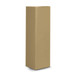 A tall, brown cylindrical product packaging with a plain design, featuring a logo.