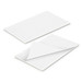 A white notepad featuring lined pages, measuring 90mm x 160mm, with a branding logo visible.