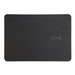 A black wireless charger and mouse pad with a logo, featuring a smooth surface and a simple design. A black wireless charger and mouse pad with a logo, featuring a smooth surface and a simple design.