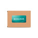 A brown cardboard box featuring a teal logo, containing a promotional product.