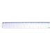 A 30cm white ruler featuring clear metric measurements printed along one edge, ideal for office and business use. A 30cm white ruler featuring clear metric measurements printed along one edge, ideal for office and business use.