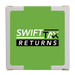 A green box featuring the logo for a product named "Swift Tax Returns."