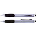 A set of two Santa Fe Pen / Stylus products, featuring a sleek silver design with black grips and stylus tips. A set of two Santa Fe Pen / Stylus products, featuring a sleek silver design with black grips and stylus tips.