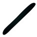 A black metal pen with a sleek design and a smooth finish, featuring a branding logo.