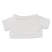 A white short-sleeved top designed for plush toys, featuring a simple round neckline and a soft fabric texture.