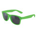 Bright green sunglasses with dark lenses, designed for leisure and outdoor activities. Bright green sunglasses with dark lenses, designed for leisure and outdoor activities.