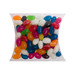 A pillow pack containing assorted colour mini jelly beans in various vibrant shades. A pillow pack containing assorted colour mini jelly beans in various vibrant shades.