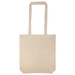 A Calico Long Handle Bag in a natural, unbleached canvas color with long handle straps and a spacious tote design. A Calico Long Handle Bag in a natural, unbleached canvas color with long handle straps and a spacious tote design.