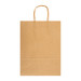 A large, kraft paper bag with a flat base and twine handles, designed for carrying goods. A large, kraft paper bag with a flat base and twine handles, designed for carrying goods.