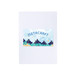 A notepad featuring a colourful cityscape design with a logo at the top. The cover is predominantly white.