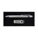 A pen and a USB flash drive are featured in the Alliance Gift Set, showcasing a sleek and professional design. A pen and a USB flash drive are featured in the Alliance Gift Set, showcasing a sleek and professional design.
