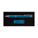 A pen and a USB flash drive are presented in a black gift box, designed as part of the Bellman Gift Set.