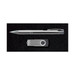 A pen and a USB flash drive are displayed together in a sleek black presentation box, showcasing the Bellman Gift Set.