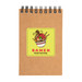 A spiral-bound notebook in brown with a vibrant ramen-themed design on the cover. A spiral-bound notebook in brown with a vibrant ramen-themed design on the cover.