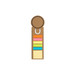 A circular bookmark and noteflag ruler in brown, featuring colorful sticky notes in pink, orange, yellow, green, and blue. A circular bookmark and noteflag ruler in brown, featuring colorful sticky notes in pink, orange, yellow, green, and blue.
