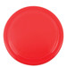 A red frisbee with a smooth surface and rounded edges. A red frisbee with a smooth surface and rounded edges.