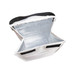 A white Sumo Cooler Lunch Bag interior with a silver insulated lining and black strap, featuring a logo. A white Sumo Cooler Lunch Bag interior with a silver insulated lining and black strap, featuring a logo.