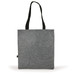 A gray felt tote bag with black handles, designed for carrying various items. A gray felt tote bag with black handles, designed for carrying various items.