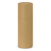 A drink bottle in a cylindrical, kraft paper packaging with a seamless design and an integrated lid.
