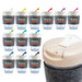 A collection of reusable coffee cups with various colored straws and gray RPET bands, featuring branding on each cup. A collection of reusable coffee cups with various colored straws and gray RPET bands, featuring branding on each cup.