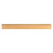 A 30cm bamboo ruler featuring clear measurements in centimeters along one edge.