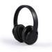 Black Equinox ANC headphones with cushioned ear cups, featuring a sleek, minimal design.