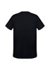 A black short sleeve men's tee with a simple, clean design and a logo on the back.