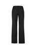 A pair of women's black relaxed stretch pants featuring a back pocket and a simple design. A pair of women's black relaxed stretch pants featuring a back pocket and a simple design.
