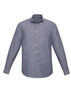 A classic fit long sleeve shirt in blue with a single chest pocket and button-up front. Features a logo. A classic fit long sleeve shirt in blue with a single chest pocket and button-up front. Features a logo.
