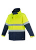 A unisex hi-vis Antarctic softshell jacket featuring bright yellow and navy blue colours, with a logo on it. A unisex hi-vis Antarctic softshell jacket featuring bright yellow and navy blue colours, with a logo on it.