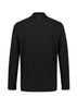 A black unisex mid layer top with a stylish design, featuring a logo and long sleeves. A black unisex mid layer top with a stylish design, featuring a logo and long sleeves.