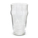 A transparent beer glass with a smooth, curved design and a subtle etched logo. A transparent beer glass with a smooth, curved design and a subtle etched logo.