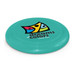 A large teal frisbee with a colorful logo featuring the text "dreams of colors" and the tagline "company slogan."