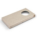 A rectangular cornhole game board in a speckled beige colour with a round hole cut out. A rectangular cornhole game board in a speckled beige colour with a round hole cut out.