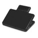 A black magnetic clip with a flat surface and a textured grip on top, designed for office use.