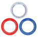 Three colorful donut-shaped flyers in red, blue, and white, each featuring the text "Active Sport Today." Three colorful donut-shaped flyers in red, blue, and white, each featuring the text "Active Sport Today."