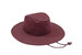 A maroon Poly Cotton Slouch Hat with ventilation holes and an adjustable chin strap. It features a simple design. A maroon Poly Cotton Slouch Hat with ventilation holes and an adjustable chin strap. It features a simple design.